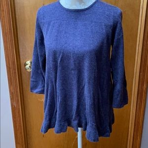 NWT Acrobat silk/cashmere ruffled swing sweater. Size M